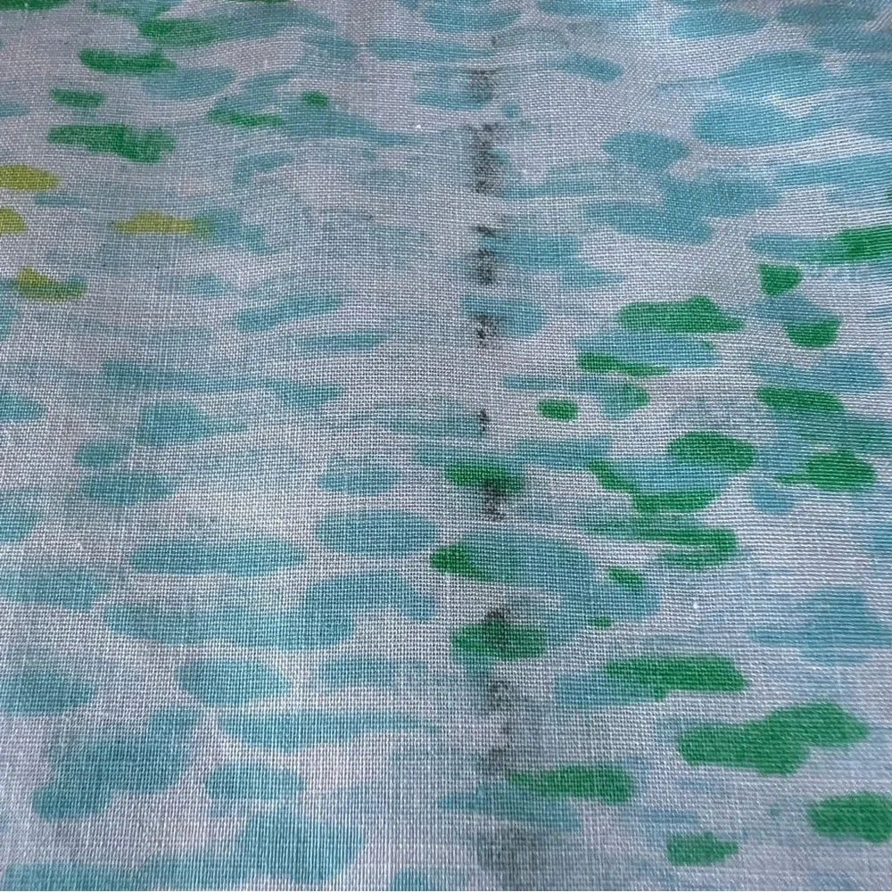 Vintage Springmaid Monet Water Lilies Flat Sheet 83x99 Colorful GUC